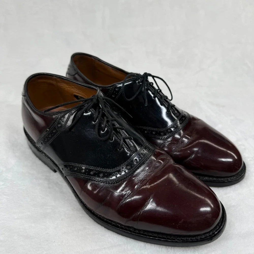 Allen Edmonds Polo Shell Cordovan Spectator‎ Wingtip Oxford Shoes Burgundy 7